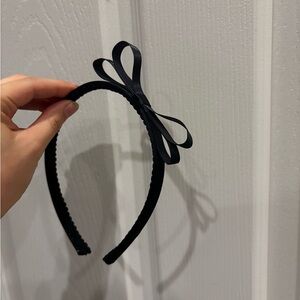 Black Bow silk Headband